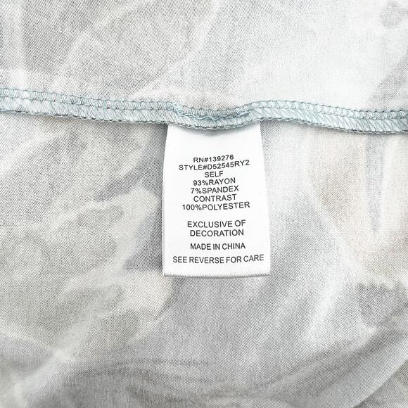 NWT Danielrainn Women's Light Blue Floral High Neck Crochet Midi Dress Size M - Picture 5 of 5